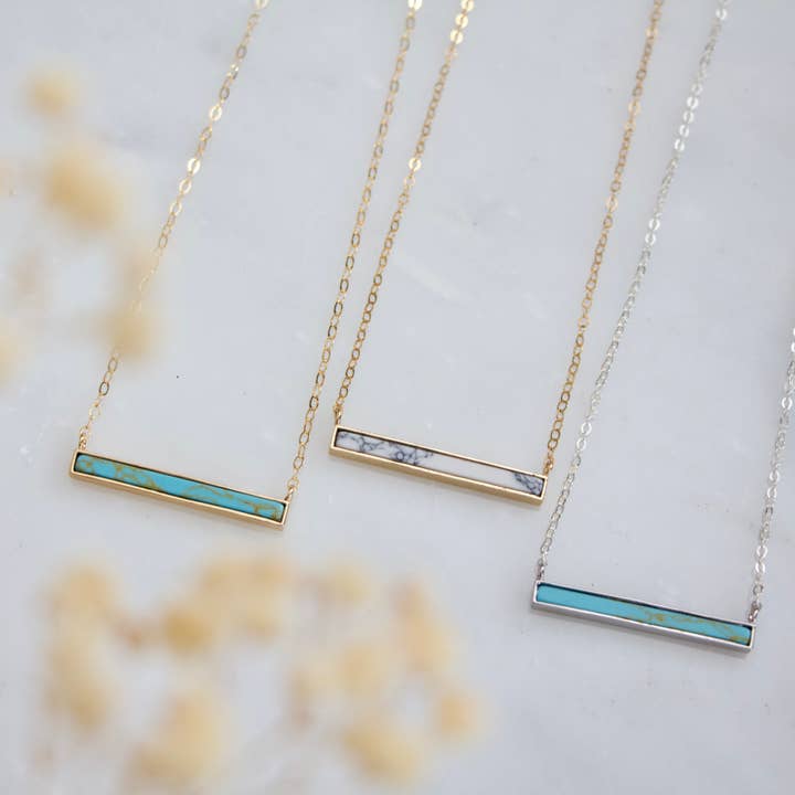 Turquoise, White Turquoise Bar Necklace and other Purchase Wholesale mesa moon sterling silver. Free Returns & Net 60 Terms on Faire trending on Faire.