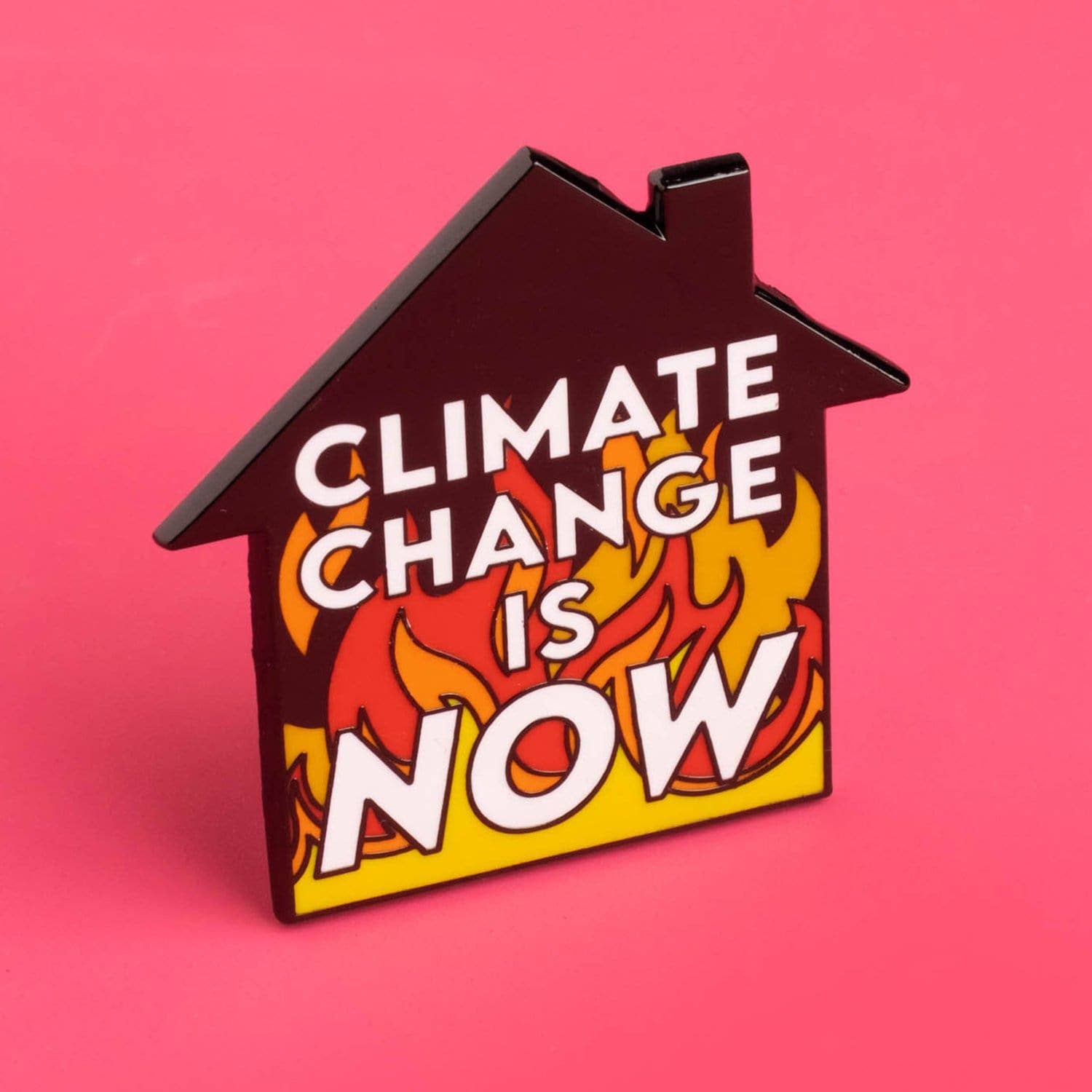 Dissent Pins - Wholesale Lapel Pin/Button - Climate Change is Now - Fire Pin0