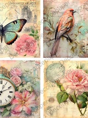 DRP195 - Papier de riz A4 pour la vente par Decoricepaper