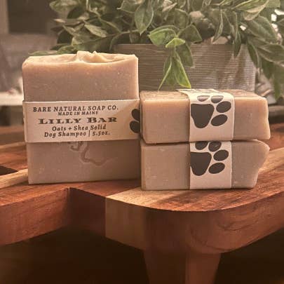 Bare Natural Soap Co - Wholesale Pet Shampoo - Dog - Lilly Bar | Natural, Plant-Based, Plastic-Free Dog Shampoo B1