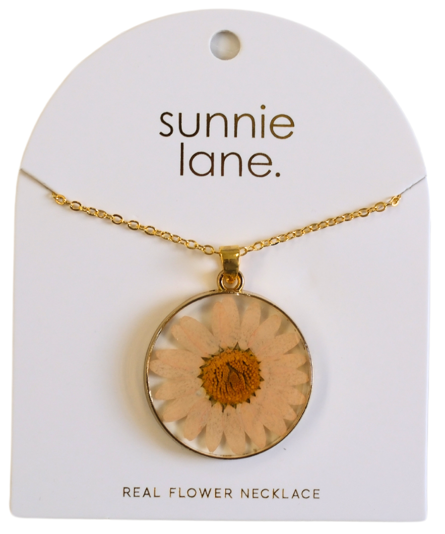 Sunnie Lane - Wholesale Pendant/Charm Necklace - Pressed Flower Necklace - Made With Real Flowers0