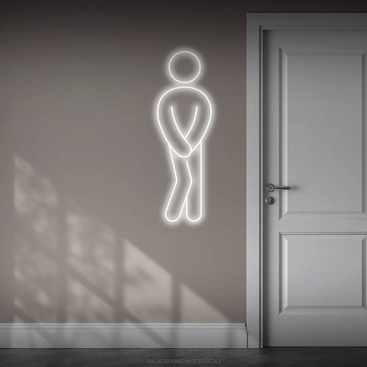 Wc-Mann braucht Toilettenlampe für den Großhandel von Helloneon