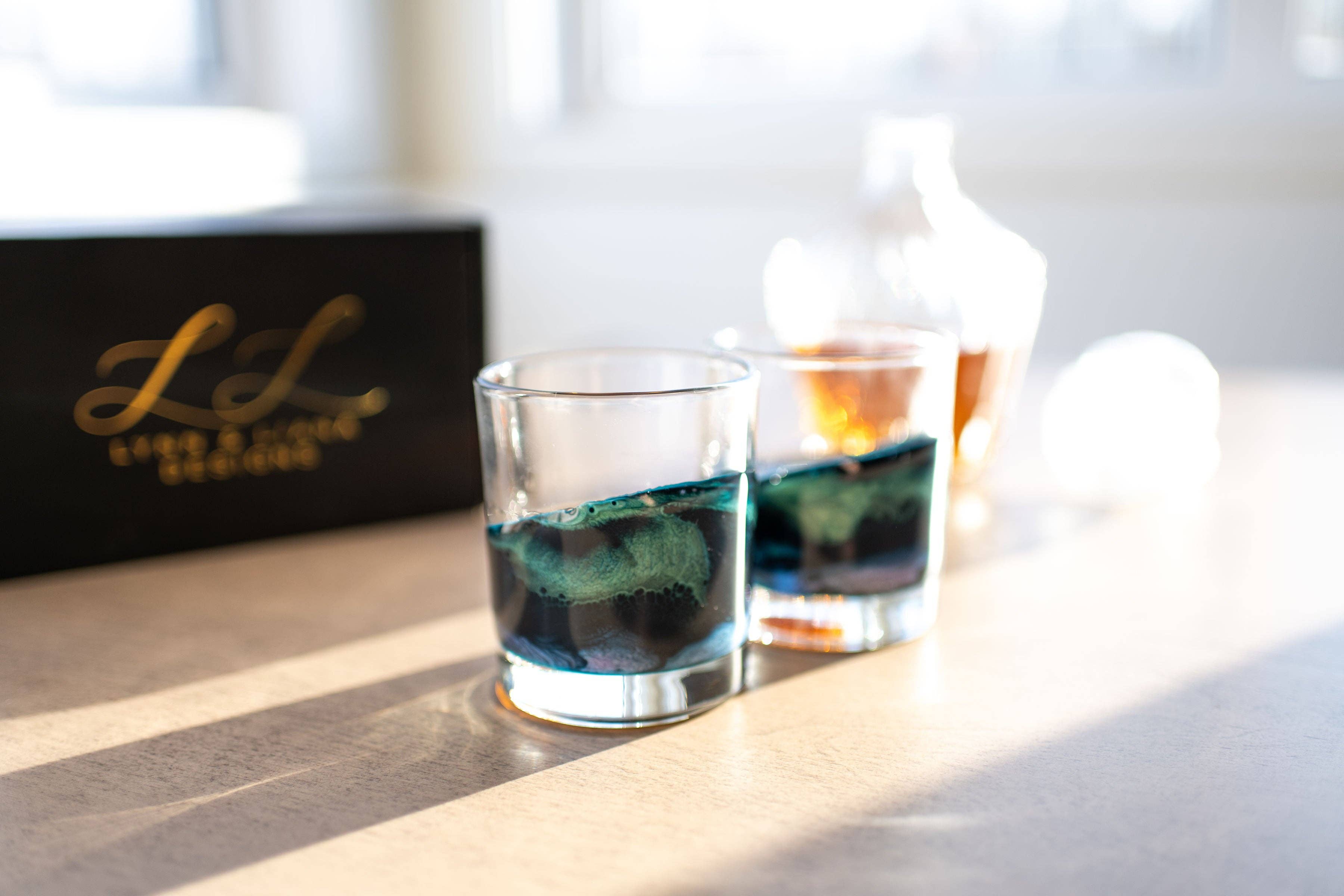 Lynn & Liana Designs - Wholesale Cocktail/Liquor Glass - NEW!!! Resin Coated Old Fashioned Whisky Glasses -NO TARIFFS23