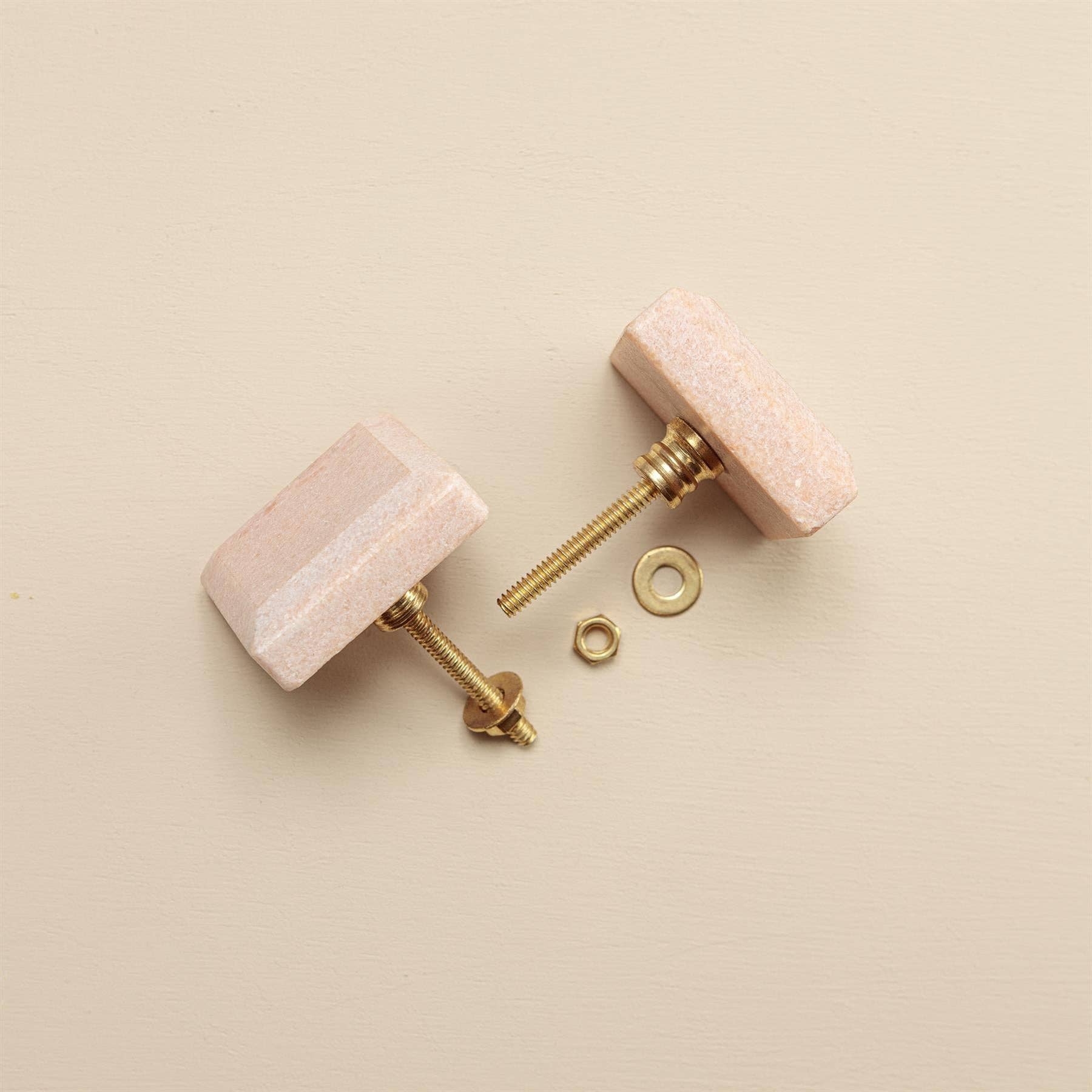 Chickidee - Wholesale Knob/Pull - Mila Blush Stone Rectangle Drawer Knobs5