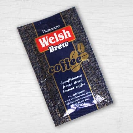 1 x 250 Freeze Dried Welsh Brew Decaf Coffee Sachets for wholesale by Welsh Brew Tea
