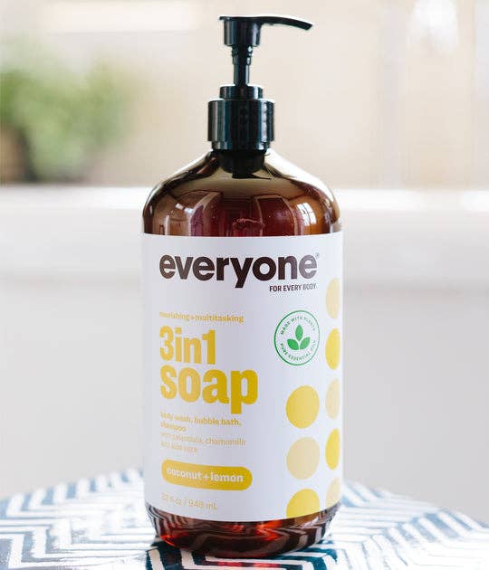 EO + Everyone - Wholesale 2-in-1 Shampoo & Body Wash - Coconut + Lemon 3in1 Soap 32 oz Case Pack of 62