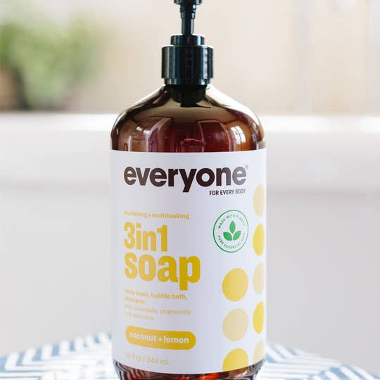 EO + Everyone - Wholesale 2-in-1 Shampoo & Body Wash - Coconut + Lemon 3in1 Soap 32 oz Case Pack of 62
