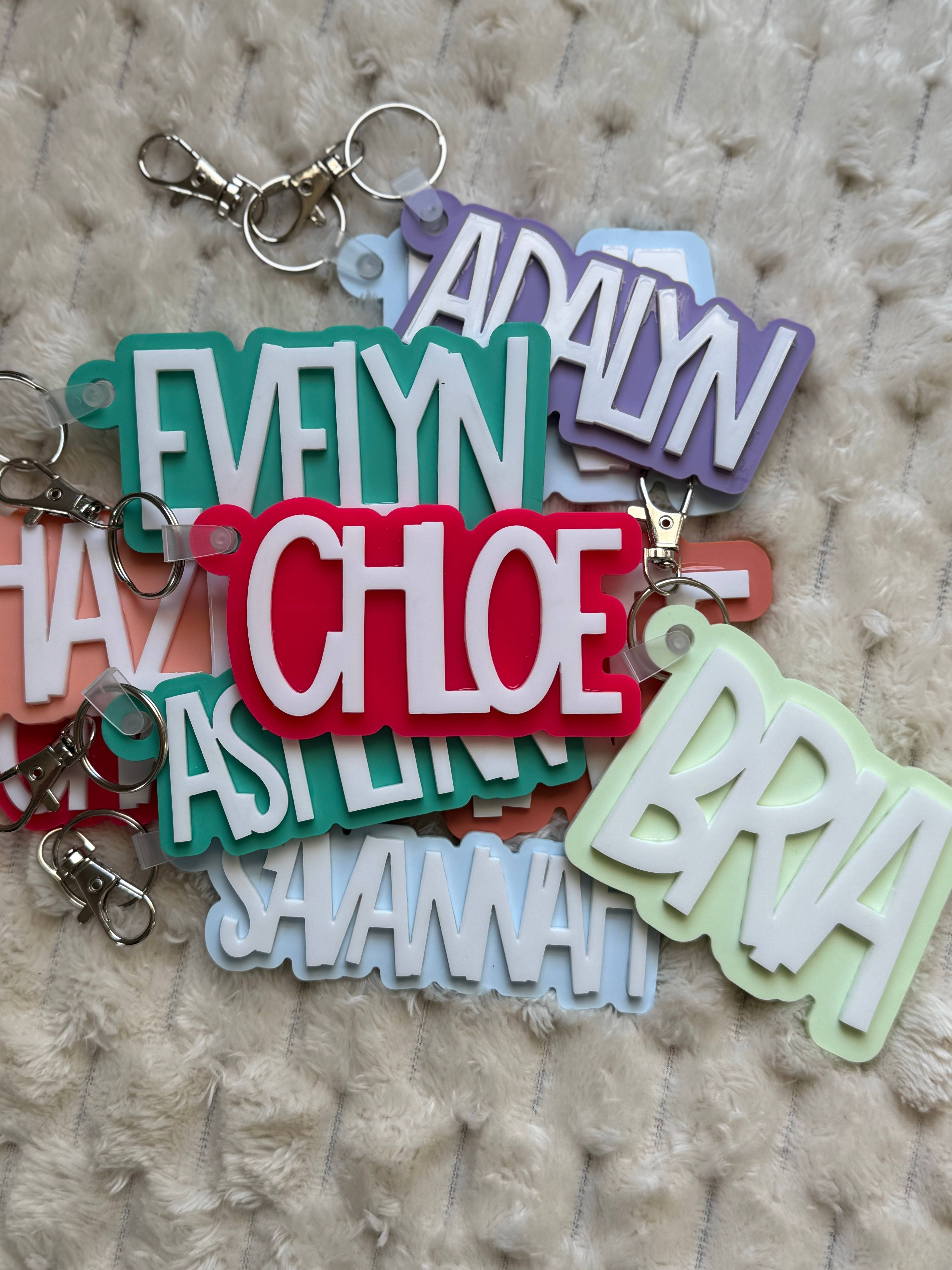 Retro Ranch Creations Wholesale – Großhandel Schlüsselanhänger – Damen – Acryl-Namensschlüsselanhänger | Personalisierter Schlüsselanhänger | Gepäckanhänger8