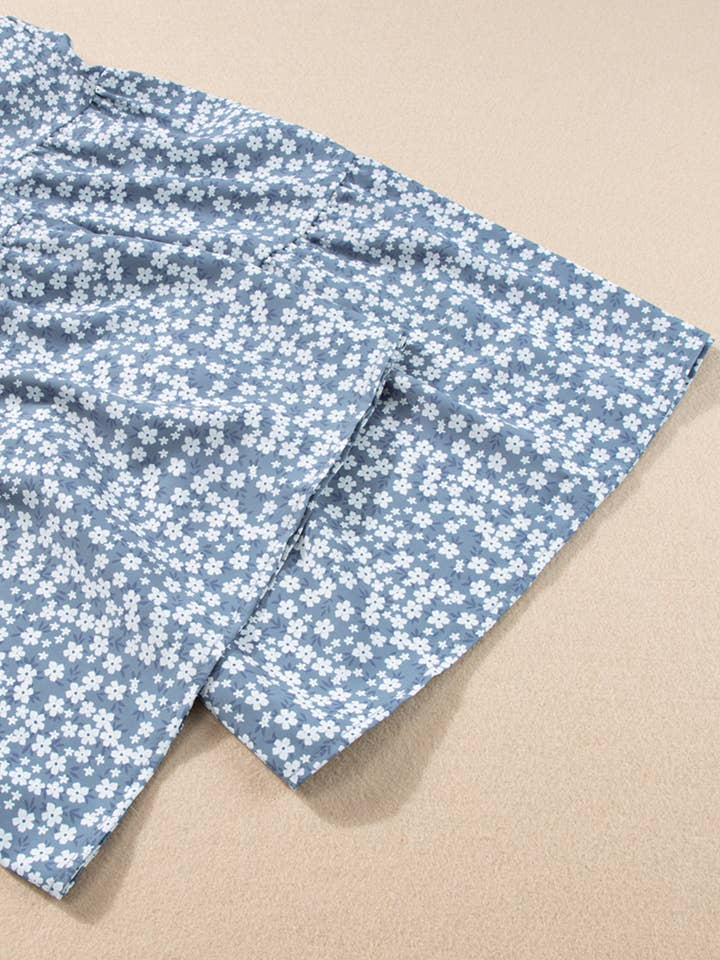 Lovesoft - Wholesale Jumpsuit - Dames - Jumpsuit met smalle bandjes en smockerlijfje en wijde pijpen en bloemenprint5