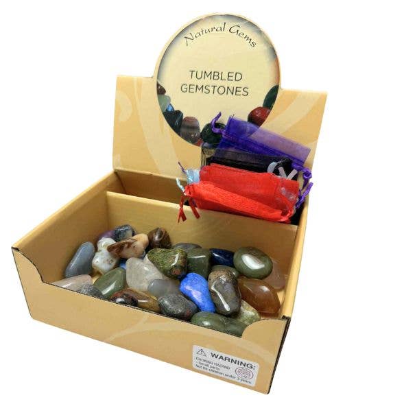 Farbmischung Große Trommelsteine Heilbox für den Großhandel von Crystal Magick Wholesale Ltd