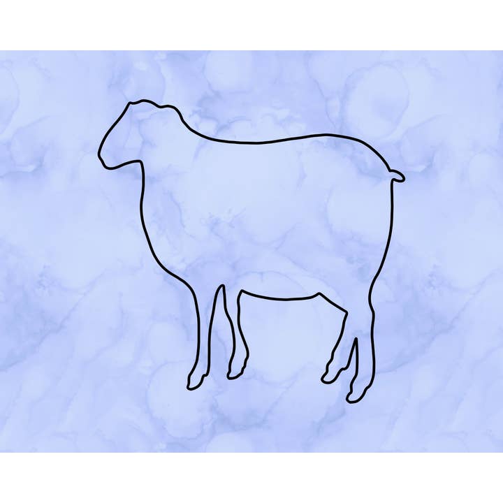 Autocollant de contour de mouton (2") pour la vente par Sticking with You