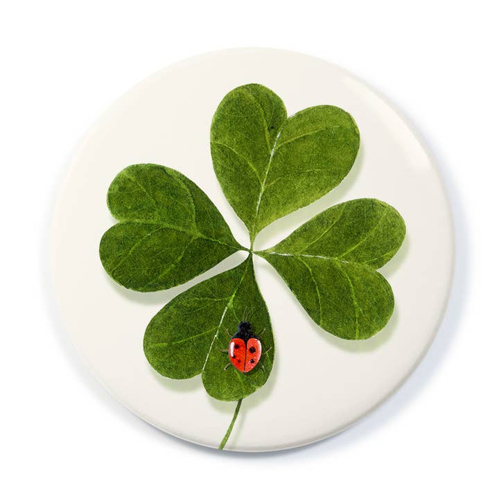 Luckiest Lovebug - Pocket Mirror with wool-felt pouch for wholesale by Felix Doolittle