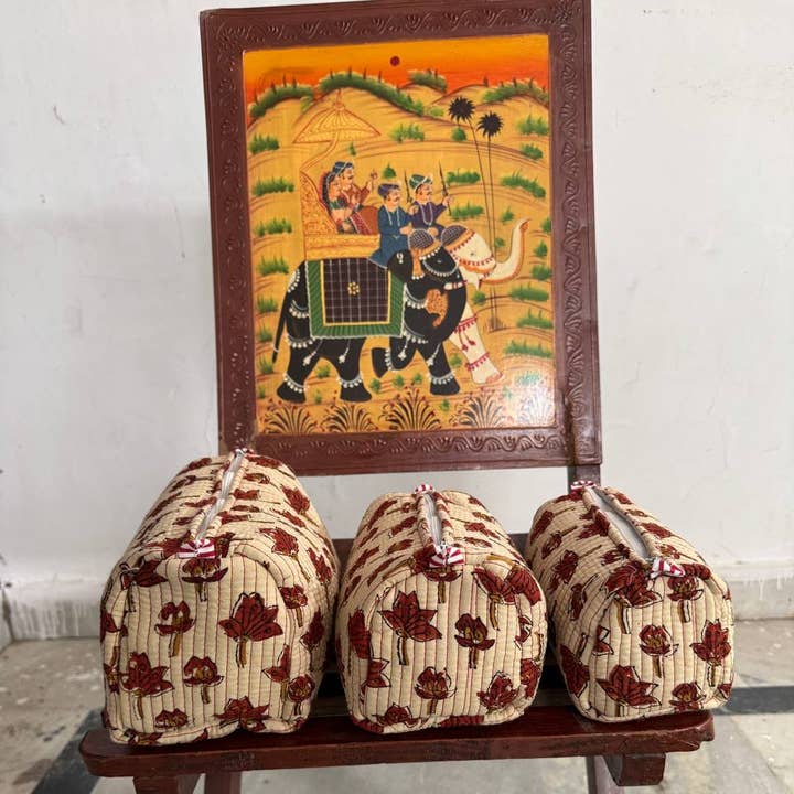 GYPSY STUDIO - Wholesale Makeup/Cosmetic Bag - Luxury 3-Piece Cotton Makeup Bag Collection Makeup Bags 0