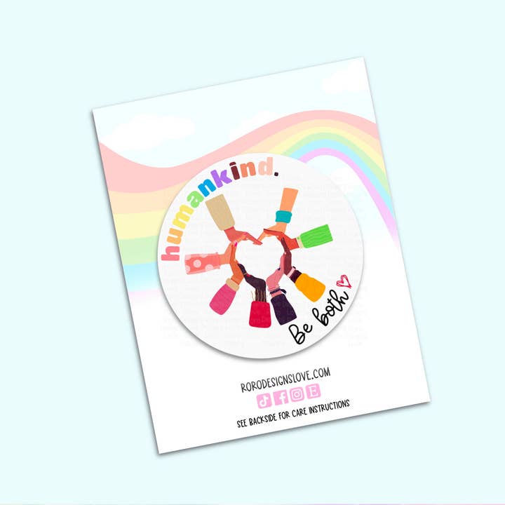 RoroDesignsLove - Wholesale Sticker - Humankind be both sticker for laptop, everybody welcome here