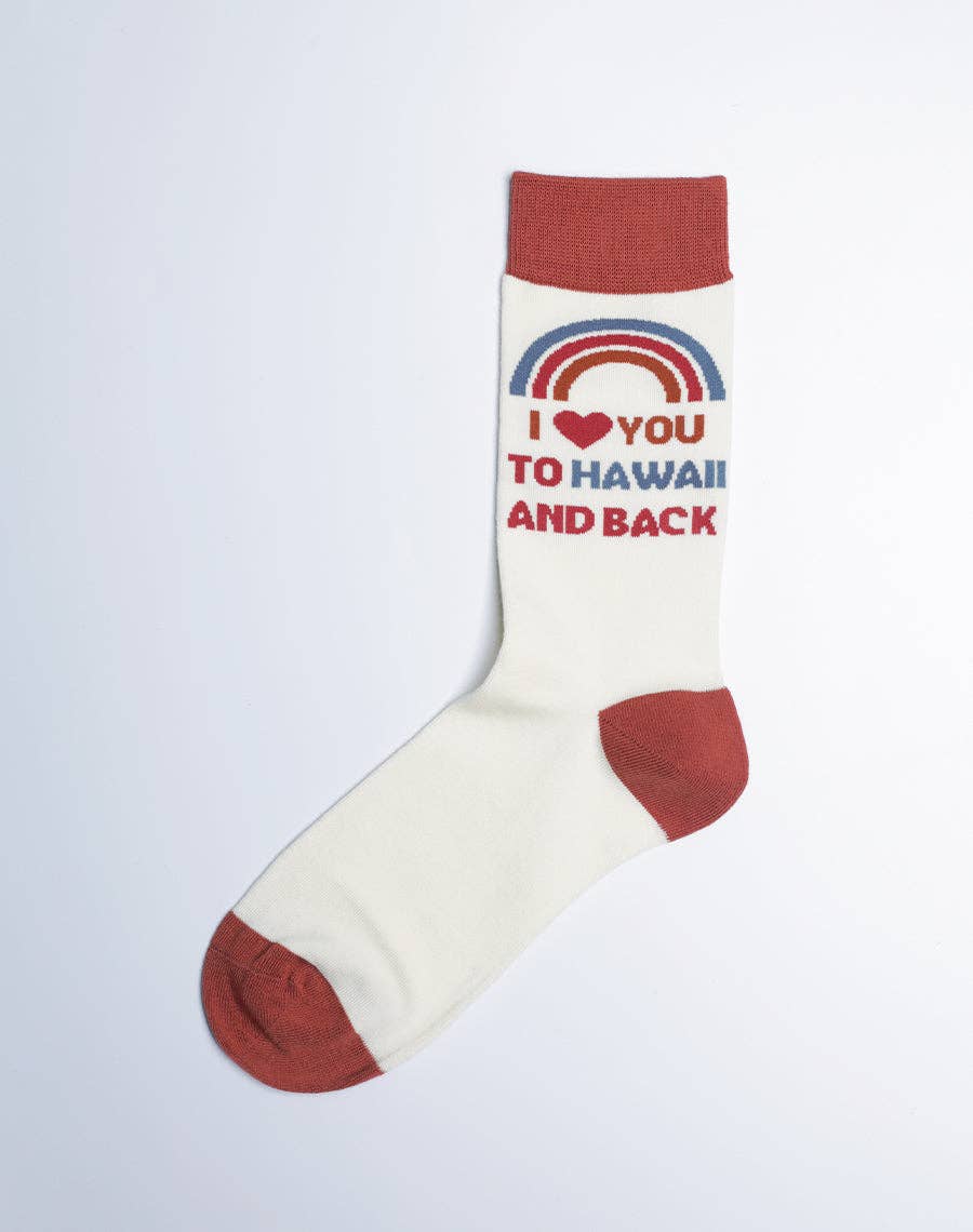 Just Fun Socks - Wholesale Socks - Women's - Women's I Love You To Hawaii And Back Crew Socks2