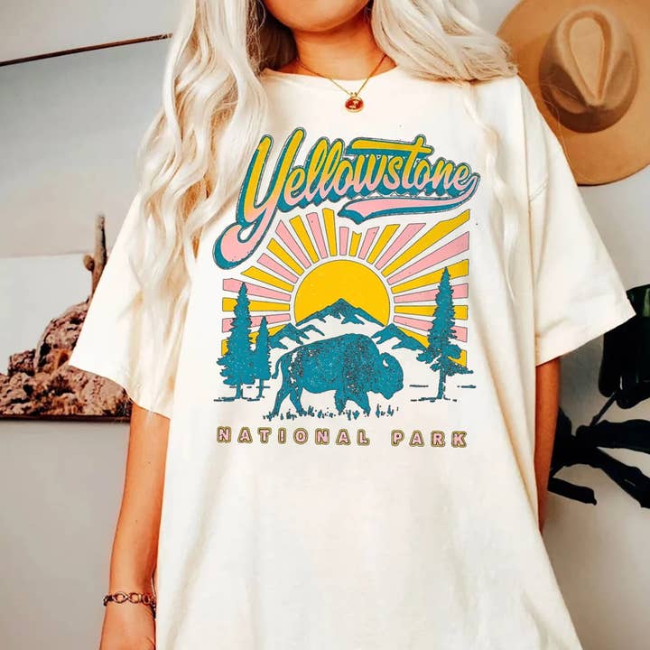 Camiseta Yellowstone National Park por atacado de Eleven Fashion
