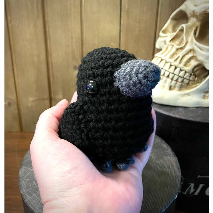 TOMOPOD LLC - Vente Décorations de table - Corbeau en peluche au crochet, cadeau gothique pour la fête des pères, décoration d'intérieur