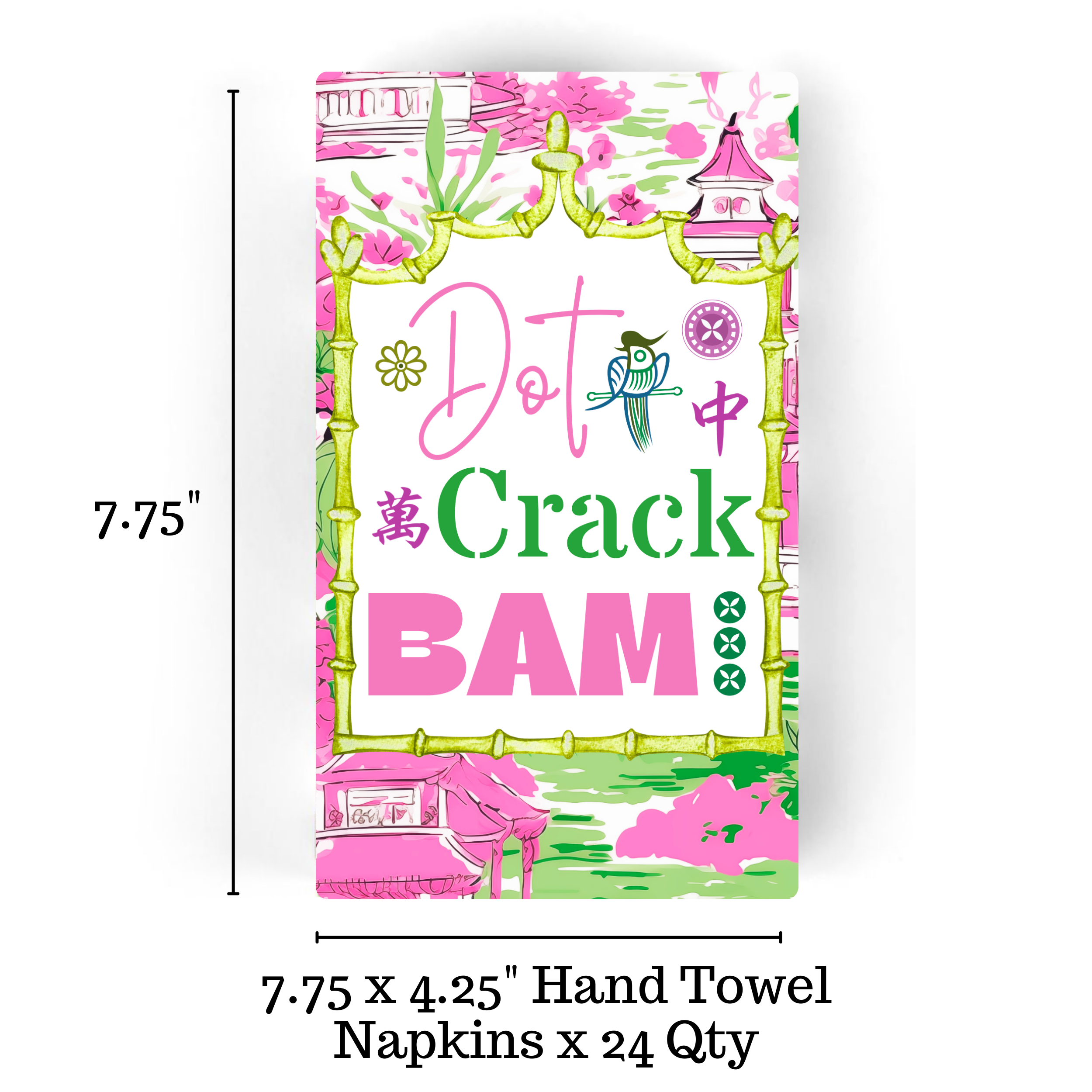 Fabuplates - Wholesale Disposable Napkin - Mahjong 24ct Guest Napkin Separates (3 ply)1