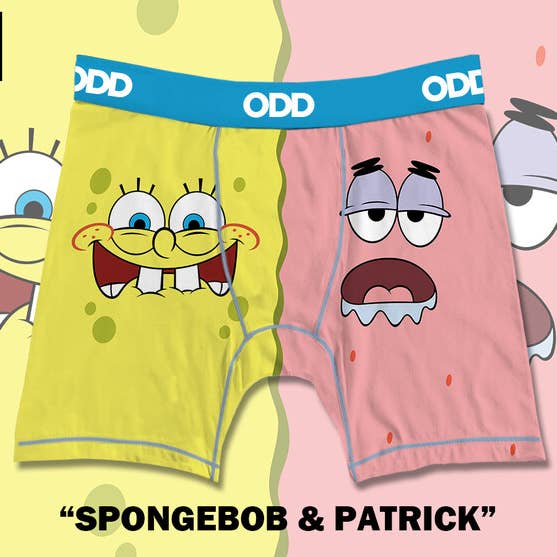 Odd Sox - Wholesale Underwear - Men's - Spongebob & Patrick - Mens Boxer Briefs