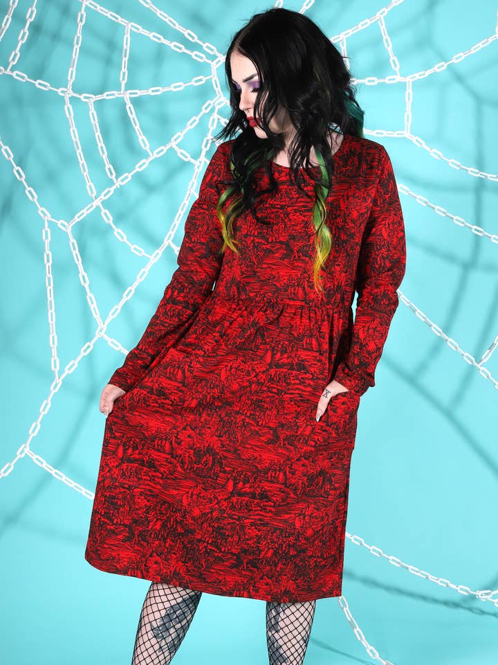 Pretty Snake – Engroshandel Kjole - Dame – Red Witch Dress0