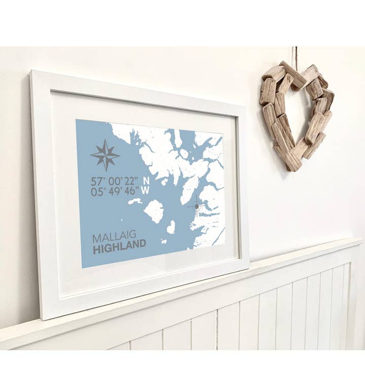 Mallaig Küstenkarte Drucken für den Großhandel von SeaKisses