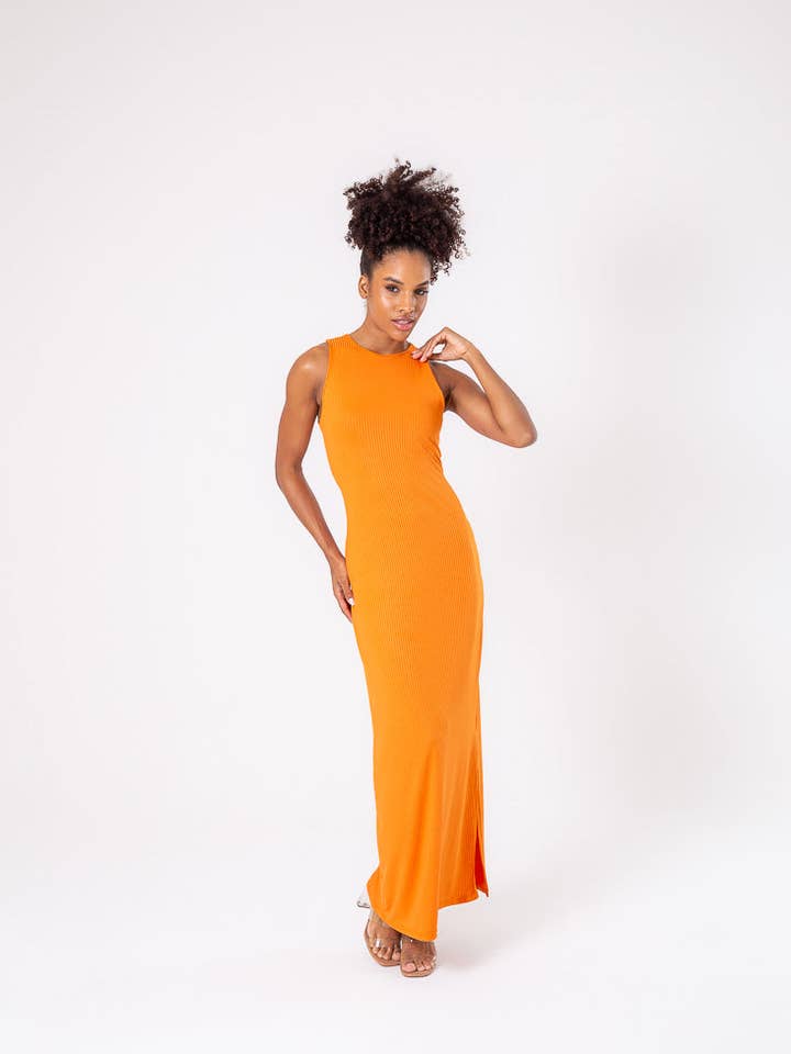 Orange Maxi Dress for wholesale by Cloud9ine Activewear