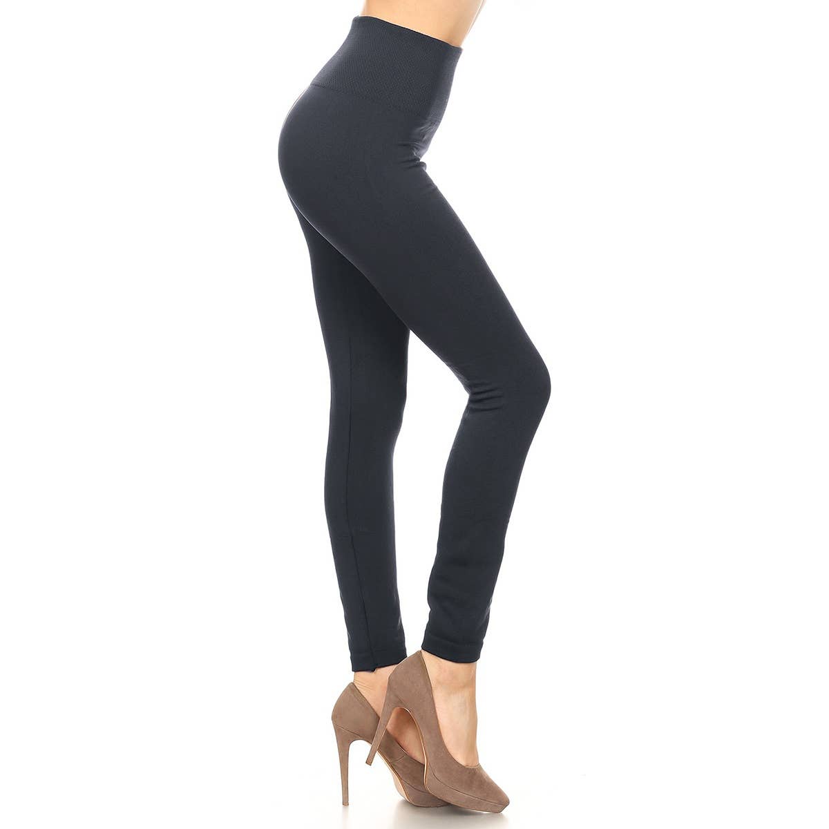 Leggings Depot - Wholesale Leggings - Dames - Legging met fleecevoering met brede tailleband12