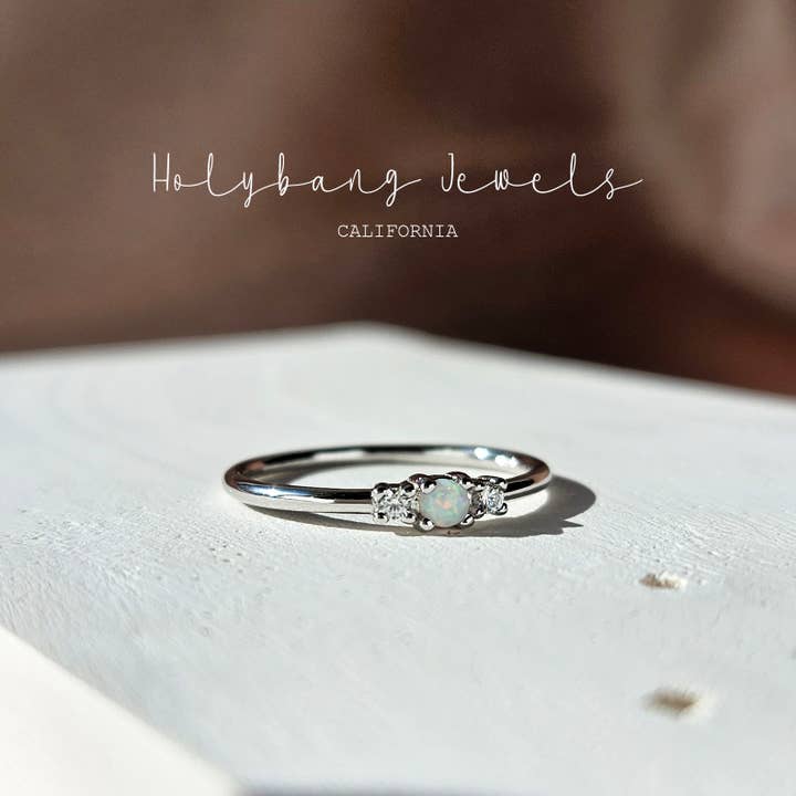 HolyBang Jewels - Wholesale Multi-Stone Ring - DAINTY OPAL RING - R-F40891