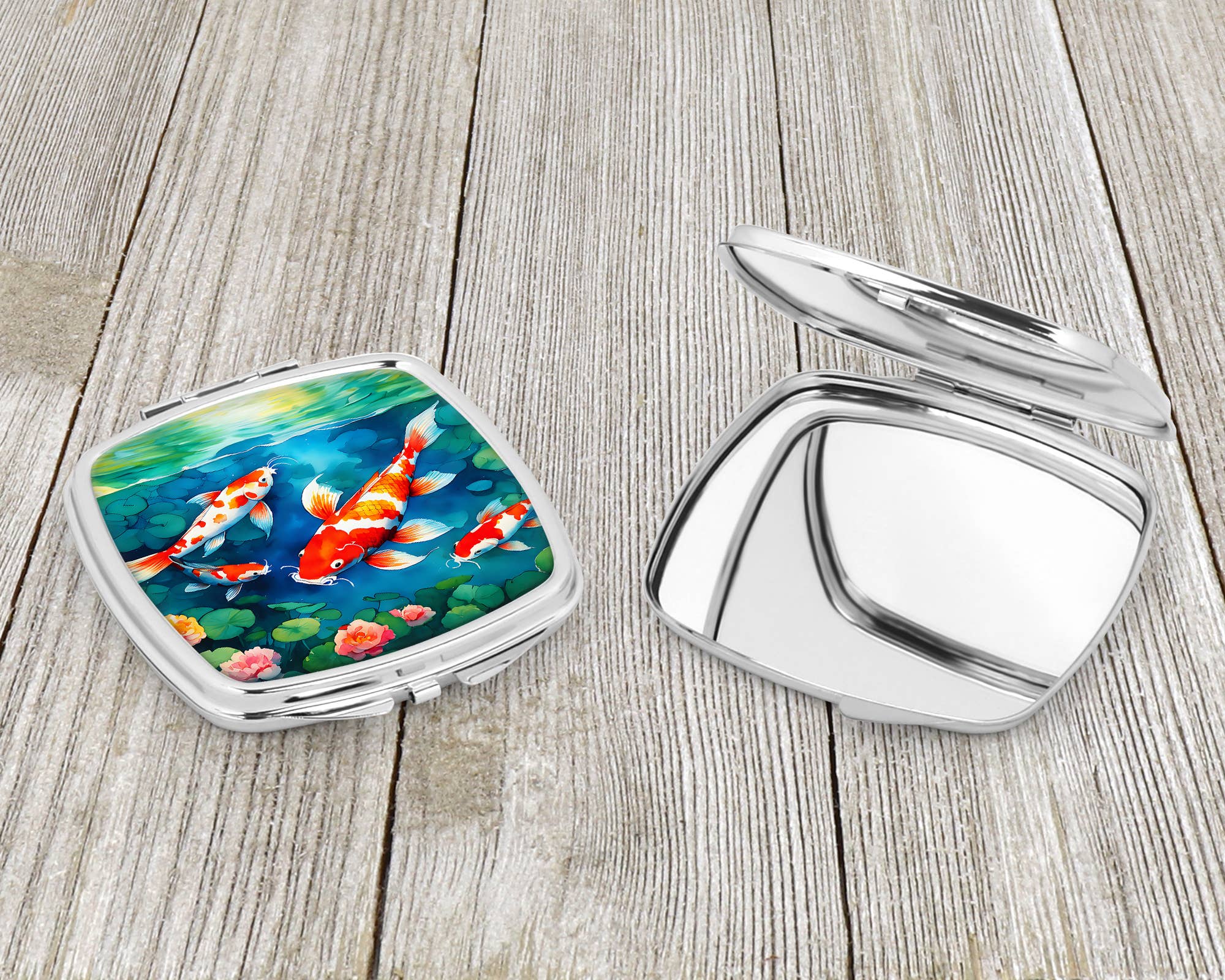 Caroline's Treasures – wholesale Compact mirror – Koi Fish Compact Mirror DAC27971