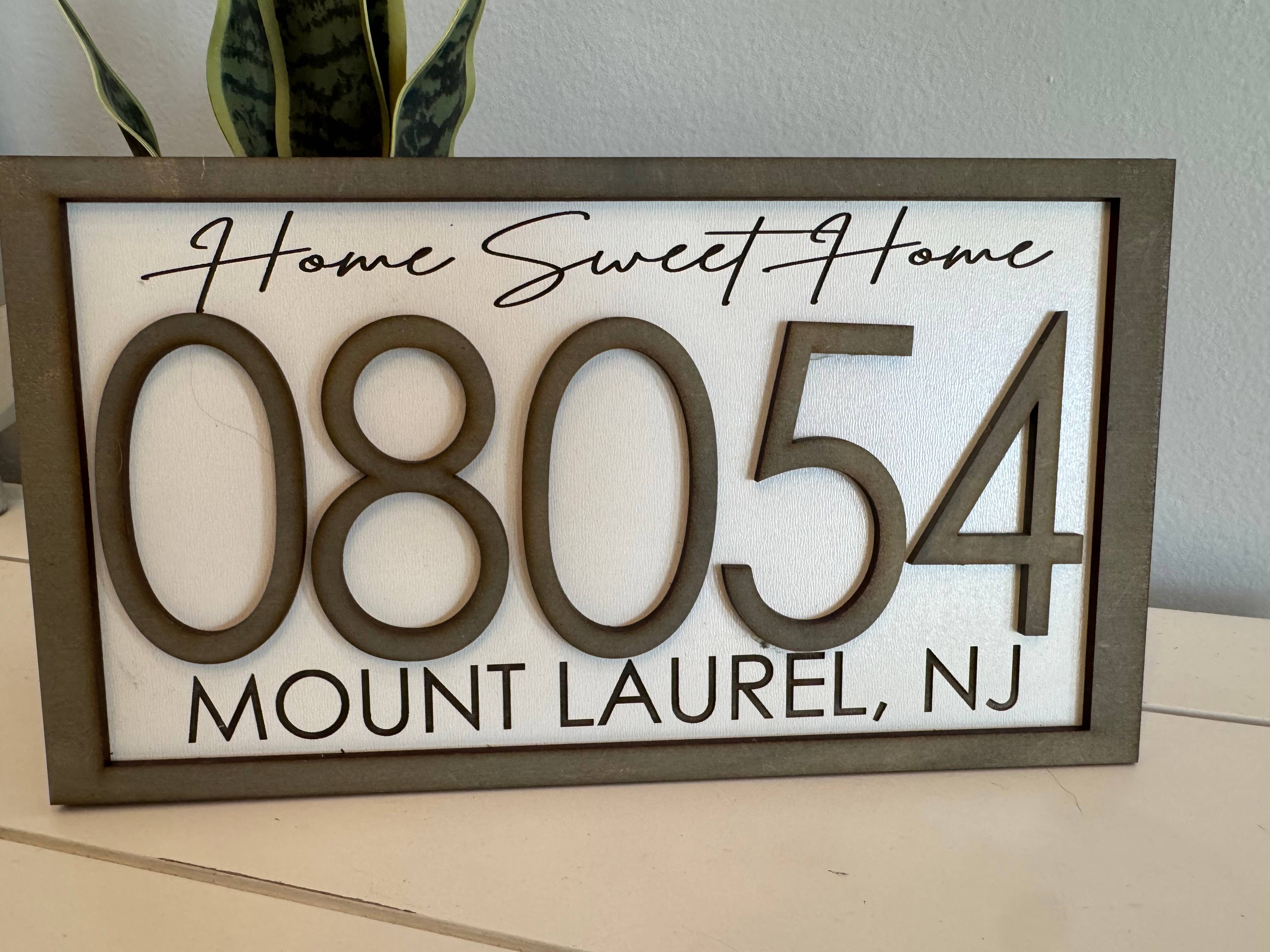 Tara’s Craft Room - Wholesale Sign - Personalized Zip Code Home Sweet Home Sign1