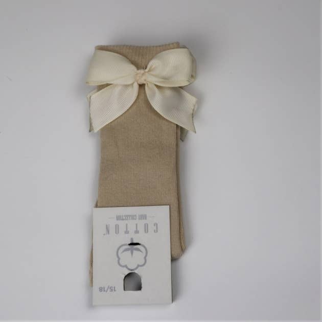 Cotton Socks - Wholesale Socks - Baby - MA101 HIGH SOCK CHILD WITH GROSGRAIN BOW 100% COTTON17