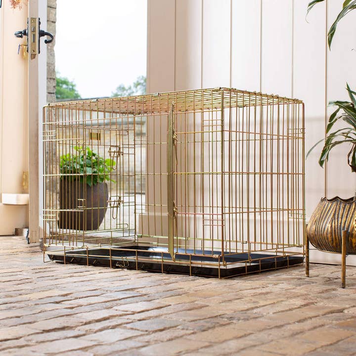 Lords and Labradors - Wholesale Pet Carrier - Cat/Dog - Heavy Duty Deluxe Dog Crate in Iridescent Gold