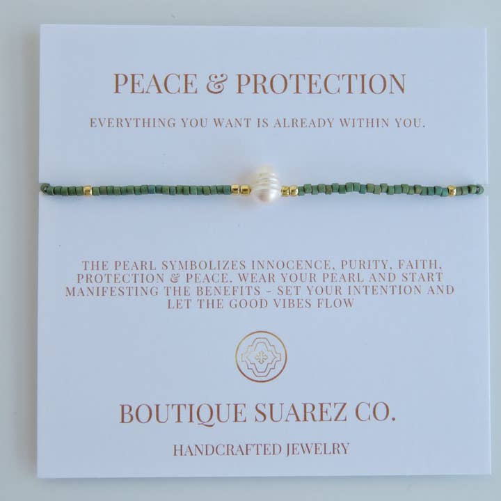 Boutique Suarez Co. - Wholesale Beaded Bracelet - Manifest Peace - Pearl Bracelet69