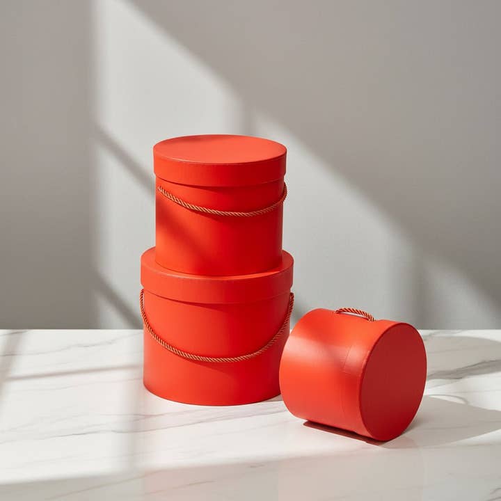 Elegant Design Supply - Wholesale Gift Box - Basic Round Flower Hat Box with Lid - Various Colors and Sizes - For Luxury Flower / Gift / Chocolate Strawberries Arrangements6