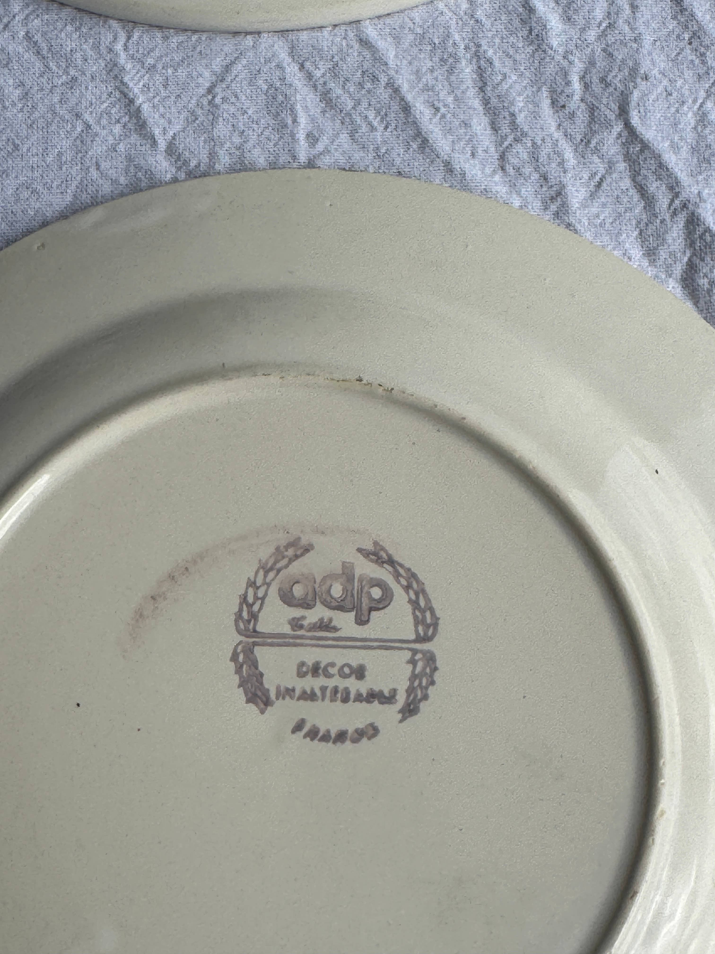 Office Objets - Wholesale Dinner Plate - Set of 4 small vintage white dessert plates D215