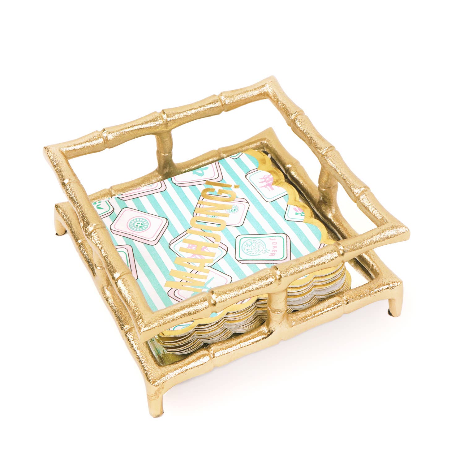 8 Oak Lane – Großhandel Einweg-Serviette – Mahjong-Streifen Papier-Servietten, 16er-Pack4