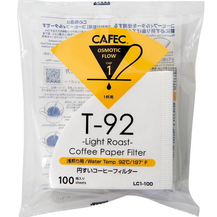 CAFEC filterpapier Light Roast Coffee Cup 1, 100 stuks - Gemaakt in Japan voor wholesale door CAPTN Coffee