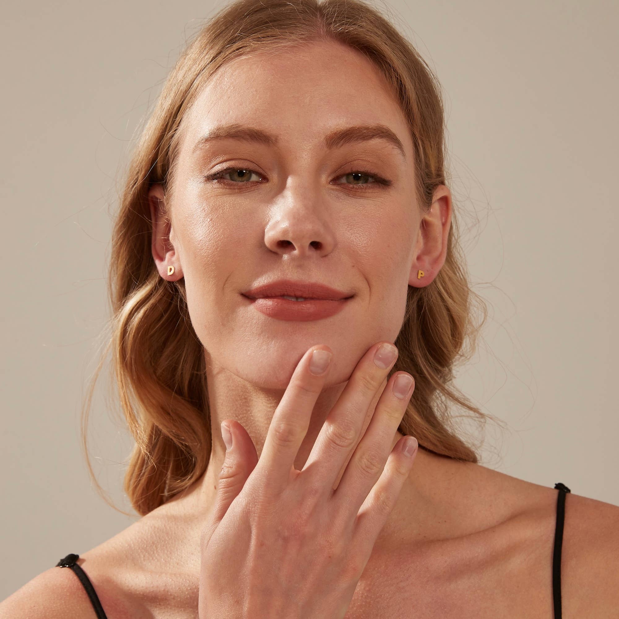 Perimade & Co. LLC – wholesale Stud/post earrings – Initial Letter Stud Ball end Earrings in 925 Sterling Silver3