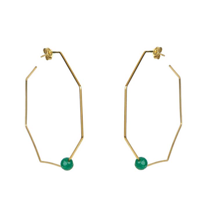 Schemata Oorbellen - Zilver, Agaat voor wholesale door Eleni Orfanou