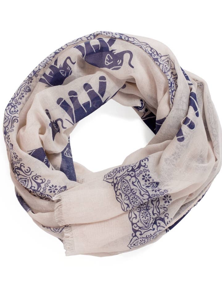 Elephant Print Scarf #2 for wholesale by Value Arts