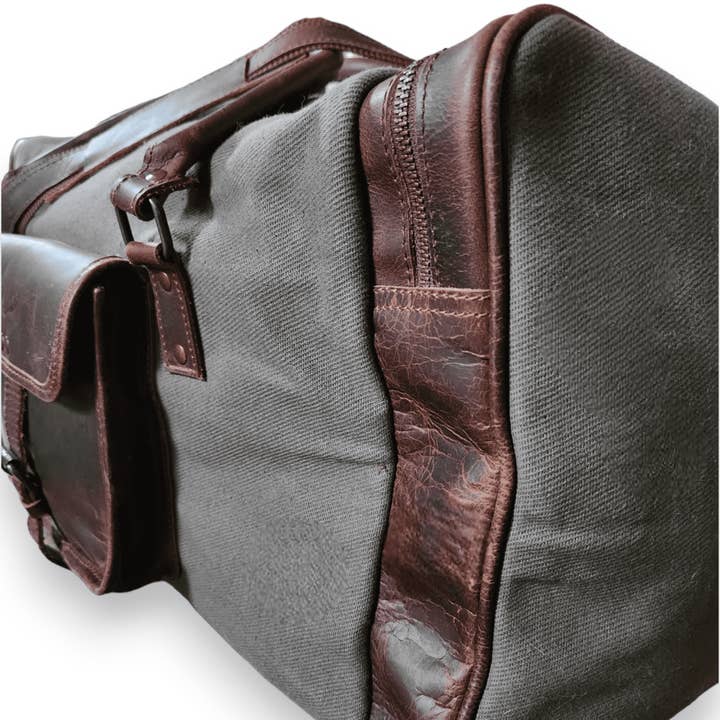 Ranch Junkie - Wholesale Weekender Bag - Unisex - The Canvas/Leather Drifter Weekender Duffel Bag11