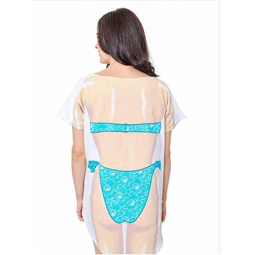 LA Imprints - Wholesale Swim Cover Up - Women's - LA Imprints Fantasy Coverup Seafoam Sparkle Bikini Body Cove2