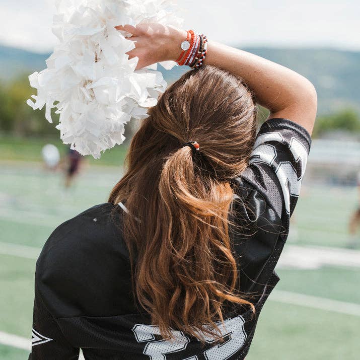 K'lani hair tie bracelets - Wholesale Jewelry Set - Game Day Red/ black / White4
