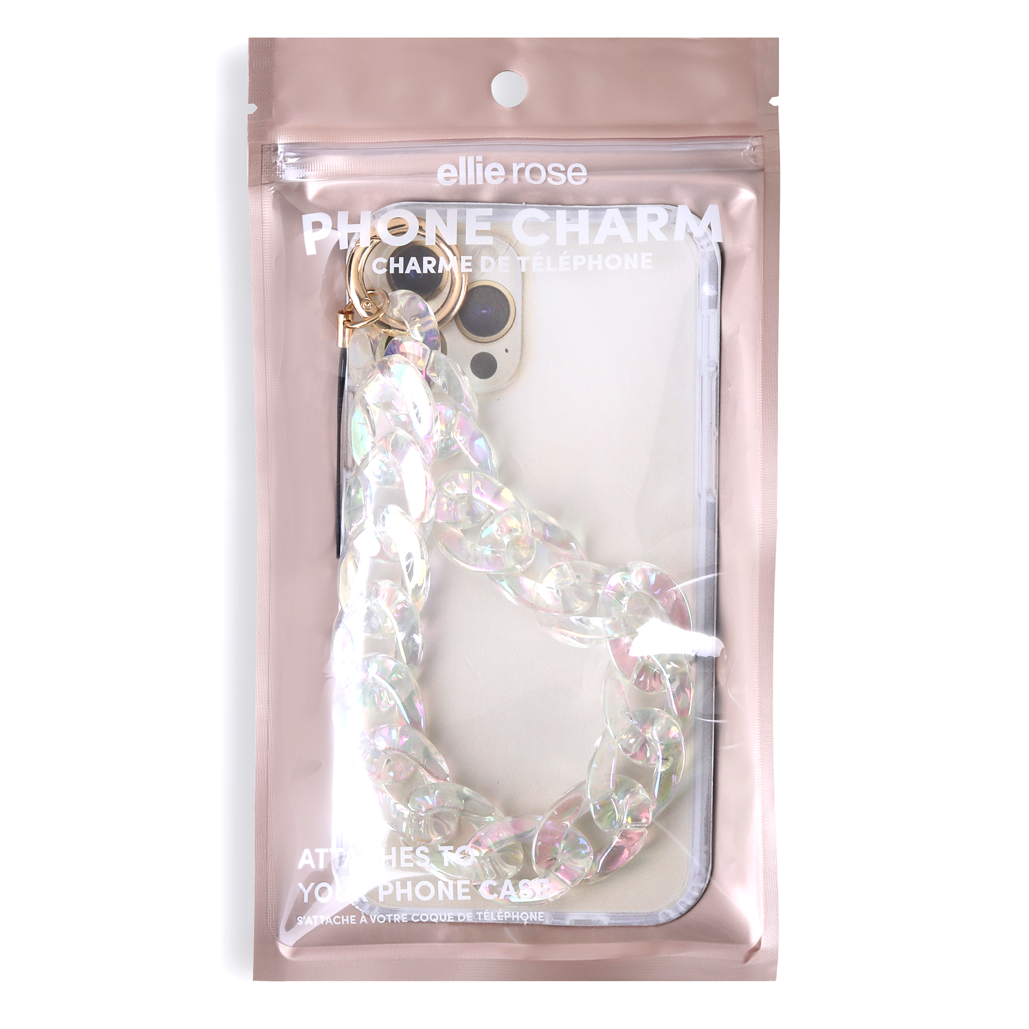 Ellie Rose - Wholesale Phonecase Strap - Phone Charm - Clear Holographic2