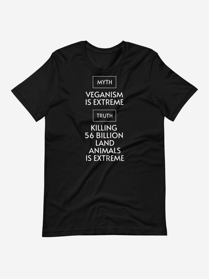 Maglietta unisex Truth About Veganism per la vendita all'ingrosso da parte di Plant Babes
