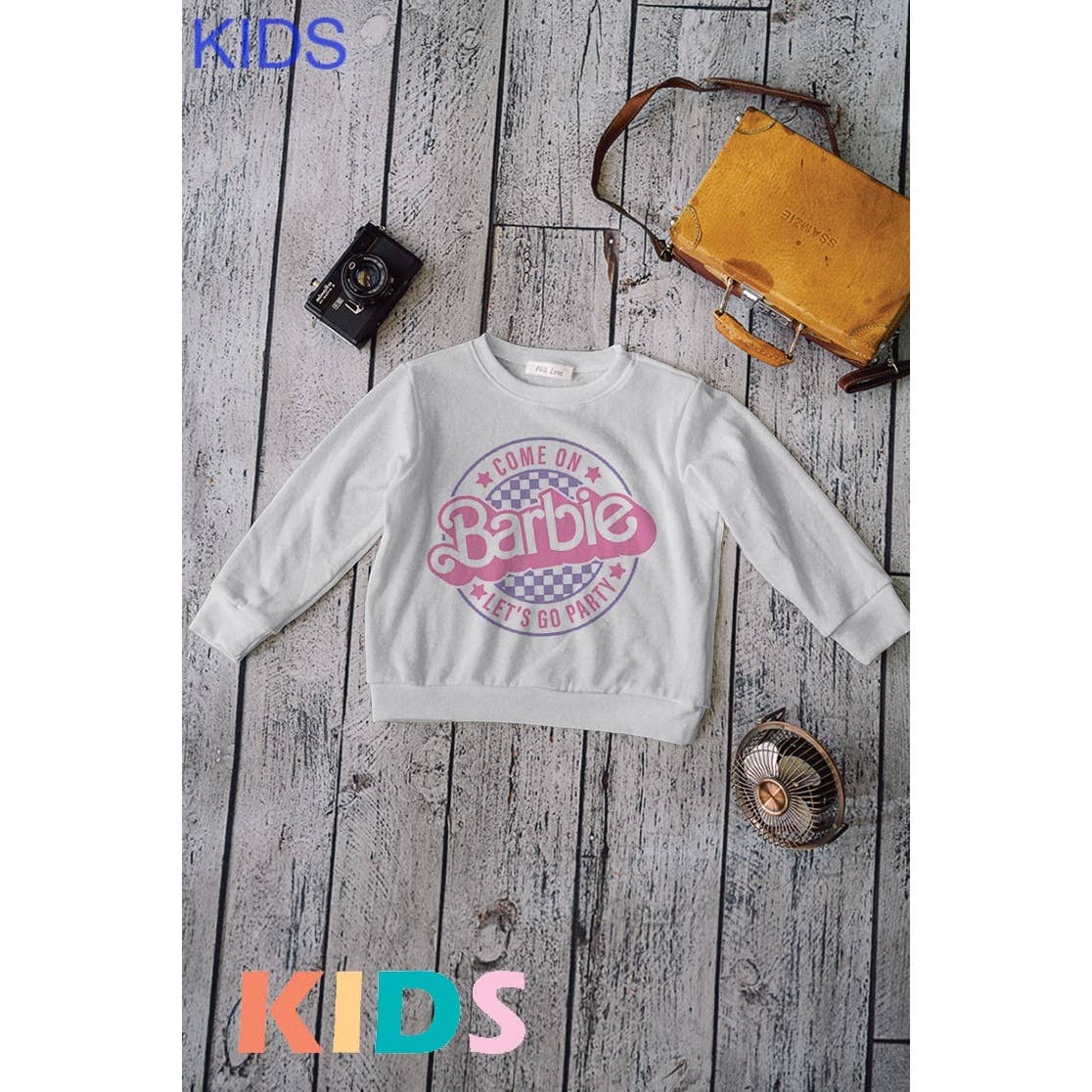 Phil Love – wholesale Screen-printed t-shirt – Kids – Kids Barbie print Soft long sleeve top7