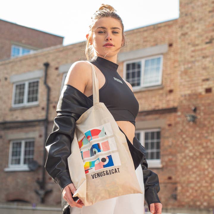 Katrina Russell-Adams | Lightweight Tote | Organic Cotton | Vegan | Sustainable for wholesale by Venus & the Cat