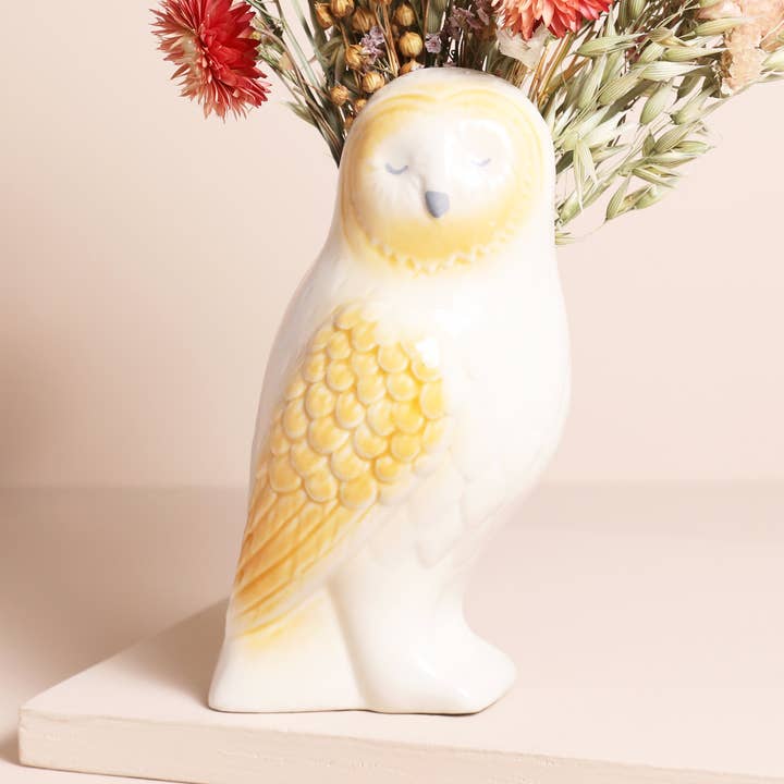 Owl Ceramic Vase for wholesale by Lisa Angel