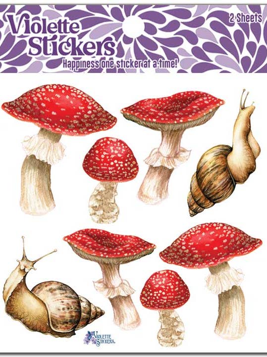 K144 Echte Pilzaufkleber für den Großhandel von Violette Stickers