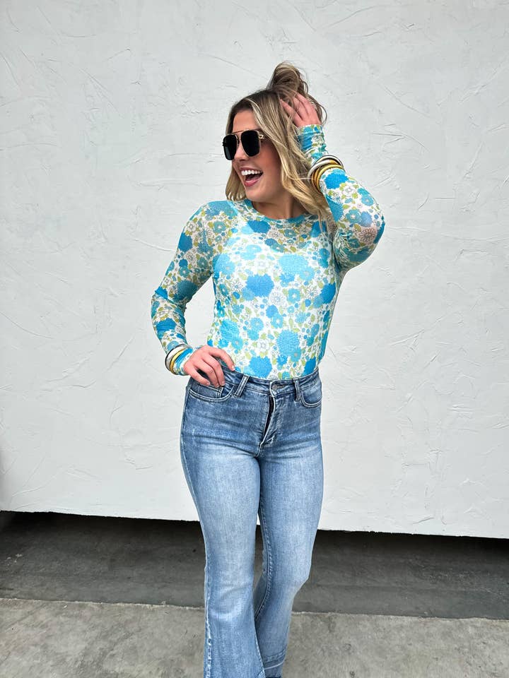 BLAKELEY - Wholesale Blouse - Women's - VINTAGE FLORAL MESH TOPS